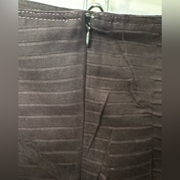 Vex- Dark purple midi Aline skirt, micro suede feel, textured material, EUC - Picture 6 of 8